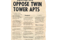 1975fb article: Jubilee wants single dwellings only